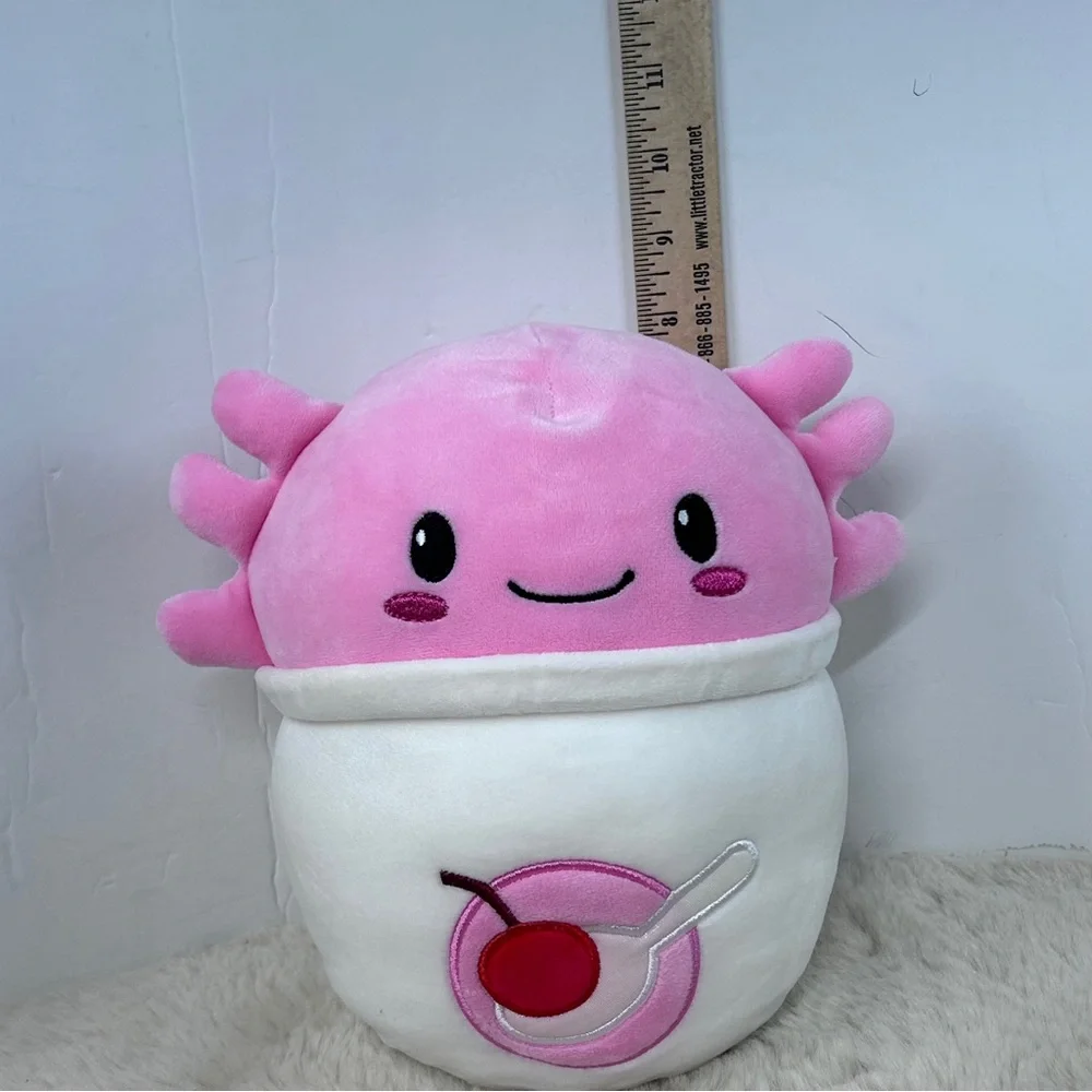 Cute & Cuddly Foodie Axolotl‎ 9” Pink and White Plush Toy